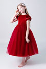 Classic Red Children Wedding Flower Girl Dress