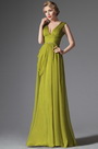 2014 Neu Militär Grün V-Ausschnitt Abendkleid Prom Formal Gown