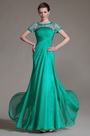 Green Sheer Top Mother of the Bride Dress