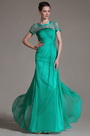 Green Sheer Top Mother of the Bride Dress