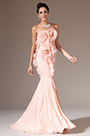 2014 Nouveauté Rose Bustier Sirène Fleurs Robe de Soirée Longue