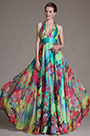 2014 Nouveauté Imprimée Halter V-col Robe de Soirée/Bal