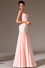 Light Pink Stunning Embroidered Lace Prom Evening Dress