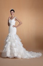 Elegant V Neck Mermaid Wedding Gown