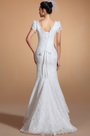 Gorgeous V-cut Neck Mermaid Wedding Gown