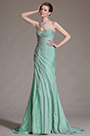 Stunning Green Strapless Evening Gown