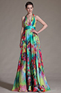 2014 Nouveauté Imprimée Halter V-col Robe de Soirée/Bal