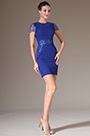 2014 Neu Blau Spitze Cocktail Kleid Tag Kleid