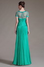 Green Sheer Top Mother of the Bride Dress