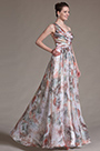 Printed Simple One-Shoulder Sexy Back Prom Dress