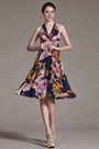 2014 Nuevo Vestido Halter Estampado de Cóctel para Fiestas