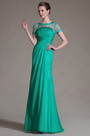 Green Sheer Top Mother of the Bride Dress