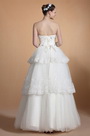Elegant Strapless Beadings Top Wedding Gown