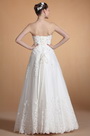 Graceful Strapless Beadings Decorated A-line Wedding Gown