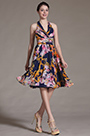 2014 Nuevo Vestido Halter Estampado de Cóctel para Fiestas