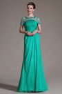 Green Sheer Top Mother of the Bride Dress