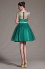 2014 Nuevo Vestido Verde con Top decorado con Brillantesde Coctel