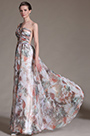 Printed Simple One-Shoulder Sexy Back Prom Dress
