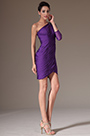 2014 Nuevo Vestido púrpura de una manga para Coctel