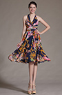 2014 Nuevo Vestido Halter Estampado de Cóctel para Fiestas