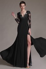 2014 Nouveauté Noire Sexy V-Décolleté Robe de Mère de Mariée