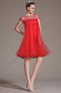 2014 Novedad Superior escarpado rojo Vestido de Cóctel