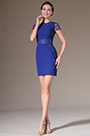 2014 Neu Blau Spitze Cocktail Kleid Tag Kleid