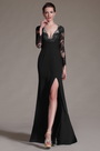 2014 Nouveauté Noire Sexy V-Décolleté Robe de Mère de Mariée