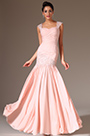 Light Pink Stunning Embroidered Lace Prom Evening Dress