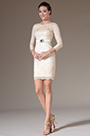 Simple Overlace Sleeves Mother of the Bride Dress