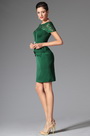 2014 Neu Dunkel Grün Ein Stück Kuze Ärmel Tag Kleid Arbeitkleid