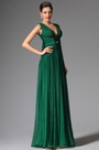 2014 Nouveauté Vert Foncé V-col Longue Robe de Soirée/Danse