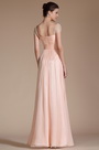 2014 Robe de Soirée Longue Rose Manches Courtes