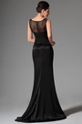 Black Sleeveless Overlace Long Formal Evening Dress