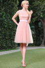 Pink Shiny Sequined Sleeveless Cocktail Dress Party Dress