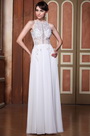A-Line Halter Beaded Top Sexy Open Back Wedding Gown