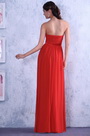 Красное A-силуэт Юбка без Рукава Плиссированное Вечернее Платье