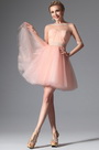 Pink Elegant Sleeves Cocktail Dress Bridesmaid Dress