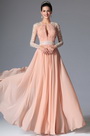2014 Neu Pink Griechisch Ausschnitt Spitze Abendkleid