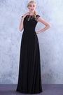 Beaded Lace Applique Long Evening Dress Formal Gown