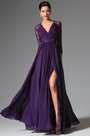 2014 Nouveauté Violette V-décolleté Robe de Soirée Robe Mère de Mariée