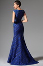 2014 Neu  Navy Blau Jewel Ausschnitt Abendkleid Ballkleid