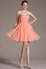 2014 Новое Простое без Рукава Оранжевое Коктейльное Платье для Подружек Невест