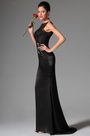 Black Sleeveless Overlace Long Formal Evening Dress