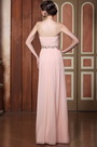 Gefaltet Trägerlos Rosa Jewelen Abendkleid Brautjungfernkleid