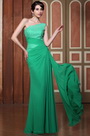 Elegant Hell Grün Ein Schulter Ausschnitt Abendkleid Formal Gown
