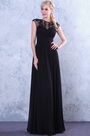 Beaded Lace Applique Long Evening Dress Formal Gown