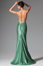 2014 Зелёное Вечернее Платье в Стиле Русалки Вырез через Шею