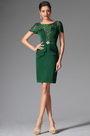 2014 Neu Dunkel Grün Ein Stück Kuze Ärmel Tag Kleid Arbeitkleid