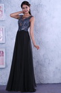 Gorgeous Sleeveless Lace Applique Sexy Open Back Evening Dress